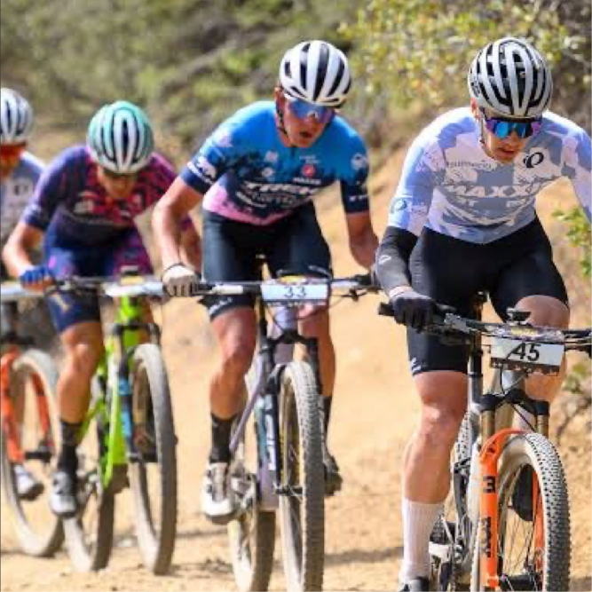 gravel racers on bikes